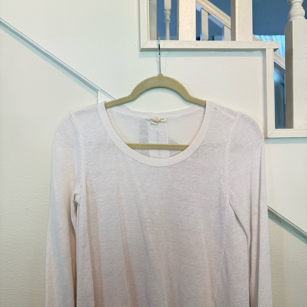 Eileen Fisher 100% Organic Linen White Long Sleeves Top size XS/TP - Picture 2 of 8